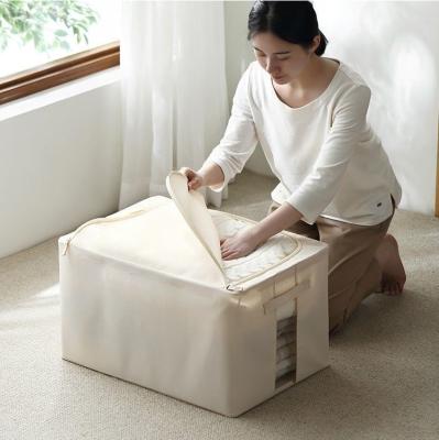 China Amazon modern explosion storage and home finishing, multi capacity collapsible fabric storage box, wholesale custom made with cover for sale