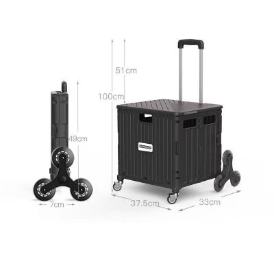 China Outdoor Picnic Camping Trolley Campground Car Fishing Portable Shopping Household Vegetable Folding Pull Rod Cargo Trailer 8774 for sale