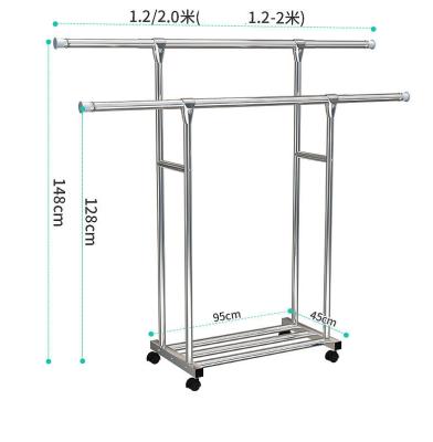 China Multi-Functional Rack Custom Size Clothes Hanger Organizer Bipolar Drying Rack for sale