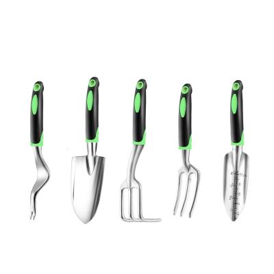 China Anti-Slip 5 Handle Essential Garden Tools with Aluminum Alloy Heads and Colorful Non-Slip Grips for Gardening Plants for sale