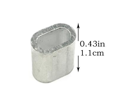 China Factory Price Manual Wire Rope Aluminum Crimp Double Sheath Double Wire Rope Crimp Sleeve Fishing Aluminum Copper Crimps for sale