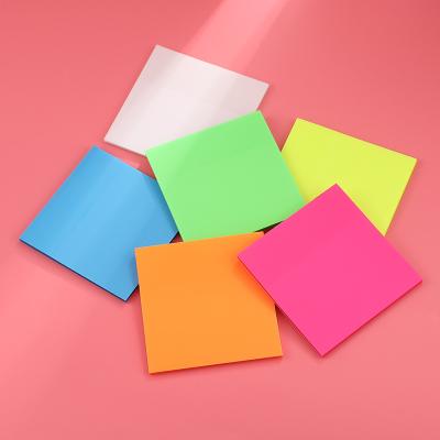 China Custom Different Size Self Adhesive Large Quantities Running Shape Scratch Note Color Pad Customized Shaped Cheap Sticky Notes Pad for sale