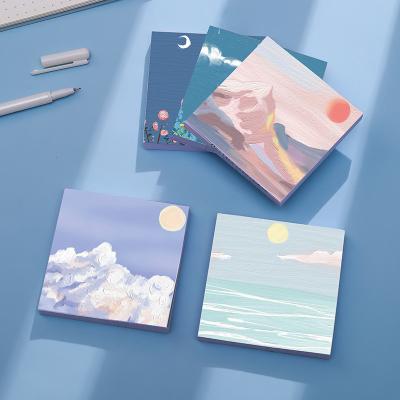 China Self Adhesive Sticky Notes It Post Note Logo Printed Adhesive Kawaii Series Custom Promotional Self-stick Notes Easy Post Notepads for sale