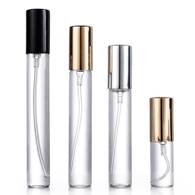 China Personal Care rose gold pocket rollerball black miniature roll on perfume atomiser glass bottle  & golden cap for perfums packaging for sale