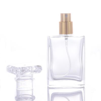 China Cosmetic black glass perfume bottles square perfume bottle 50ml red bottle perfume 30ml for sale