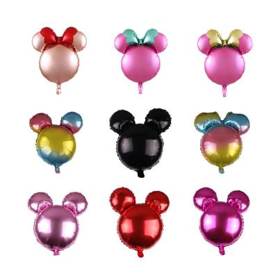 China Advertising Toy / Gift Toy / Promotional Best Selling Helium Kdis Design Mylar Toy / Party Cartoon Amazon Toys Birthday Party Decoration Gold Mickey Head Foil Balloon for sale