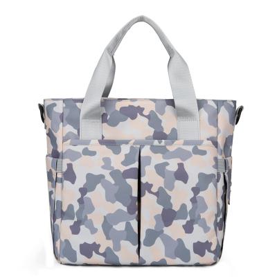 China Stylish Lightweight Large Capacity Mummy Bag Printed Portable Mummy Bag Diaper Bag for sale