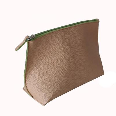 China Wholesale Small Zipper Cosmetic Cosmetic Bag Large Capacity Promotional Leather Cosmetic Bag for sale