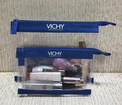 China Waterproof Transparent PVC Clear Bag Large Capacity Toiletry Bag PVC Cosmetic Pouch With Customized Logo for sale