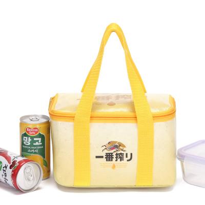 China Thermal Laminated Lunch Cooler Bag Small Nonwoven Insulated Lunch Bag Box Cooler For Promotion for sale