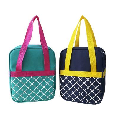 China Insulated Tote Lunch Bag Custom Printed Insulated Thermal Food Cooler Bags For Kids School Office for sale