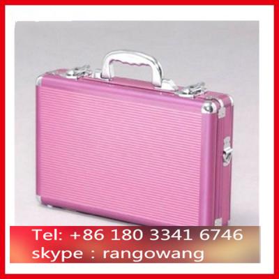 China Pink ABS Aluminum Briefcase With Compartment for sale