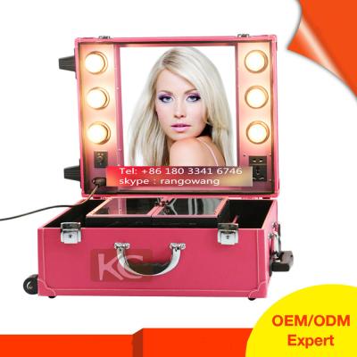 China Professional Elegant & Quality PVC makeup case with lights for sale