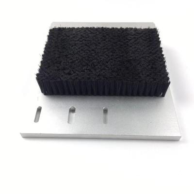 China Square Bristle Modern Aluminum Low Slat Plate Nylon Brush for Machine and Screm Equipment and Ball Door Special Shaped Brush for sale