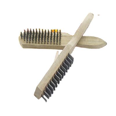 China POLISHING factory directly selling wood handle wire brush for polishing wood and furniture for sale