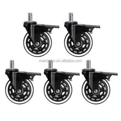 China SWIVEL MW Caster Office Chair Caster Wheels Replacement Black 3