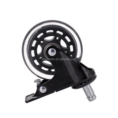 China SWIVEL MW Caster  CompareShare 3 inch 75 mm replaceable ruedas de silicon grip ring stem office chair caster wheel for chair for sale