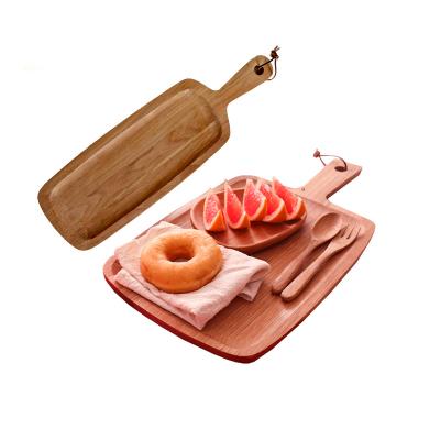 China Wooden Waiter Trays Wooden Board Appetizer Serving Tray With Handles Wooden Serving Dish Tray Customized Size for sale