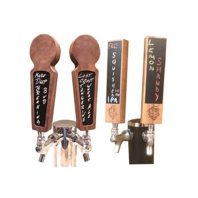 China Disposable Wooden Beer Tap Handles With Magnetic Chalkboard Sign Bars Beer Tap Handle Display For Home Brew for sale