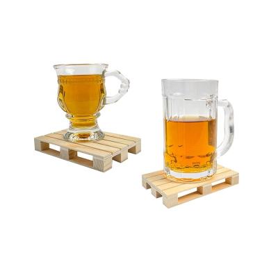 China Minimalist Hot and Cold Drinks Mat Wooden Coaster Wooden Beer Coaster from Mini Wooden Pallet Beverage Coasters for sale