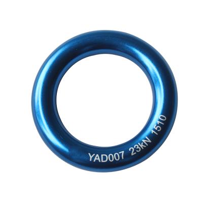 China O Ring Aluminum Anodized 22KN Metal O Ring Climbing Belt Buckle Manufacturer for sale