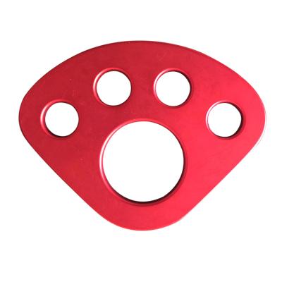 China Large Version Custom Aluminum Alloy Anodized Climbing Leg Plate 40KN Rigging Hardware for sale