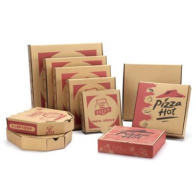 China Custom Brown Recyclable Pizza Box Meal Box Cardboard Wrapping Paper Custom Wholesale Customizable Black White Pizza Box Cardboard Wrapping Paper for sale