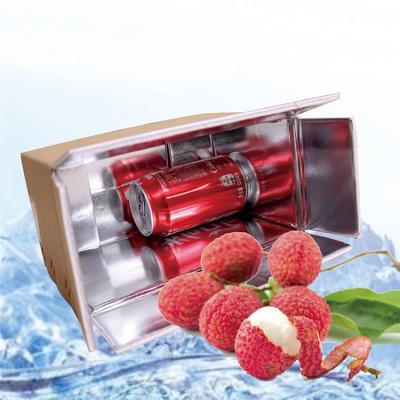 China Wholesale Recyclable Fast Delivery Wrinkled Foam Insulated Box With Wine Thermal Beverage Aluminum Foil Carrying Cardboard Shipping Box for sale