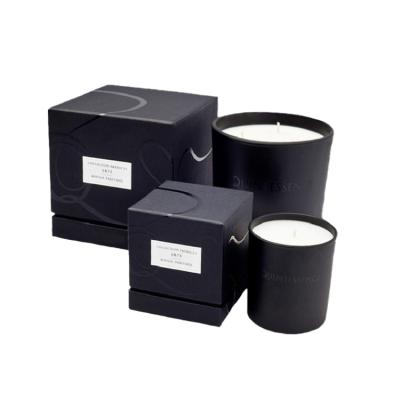 China Factory Wholesale Customizable Rigid Black Neck Shoulder Candle Recyclable Packaging Luxury Gift Boxes for sale