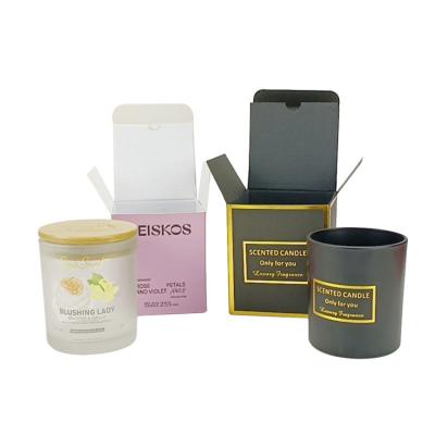 China OEM Recyclable Factory Sells Custom Printed Single Luxury Candle Jars And Packaging Boxes Wholesale for sale