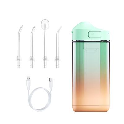 China Wireless Dental Jet Floss Tips Irrigator Water Flosser 4 Power 160ml Waterproof Portable Car Water Flosser Dental Flosser for sale