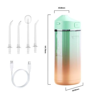 China Oral Irrigator Waterproof Rechargeable Flosser Pump Car Water Oral Hygiene with Sonic 160ML Mini White Water Flosser for sale