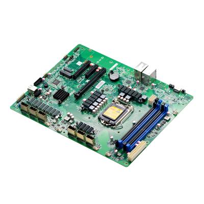 China LAN B365 LGA1151 4K industrial dual display industrial motherboard with 4 ddr4 and 24 sata solt for industrial application for sale