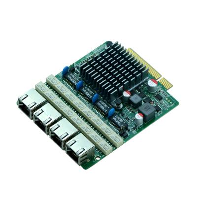 China H82580EB PC Chipset Gigabit Ethernet 4*1000Mbps SFP Interface Gigabit Network Card Support Mini PCI X8 Express for sale