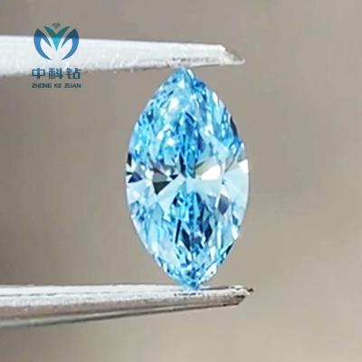 China Sparking In Stock Jewelry Customize VS1 IGI Fancy Intense Greenish Blue 0.75ct CVD Marquise Lab Grown Diamond Jewelry for sale