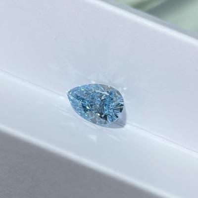 China Sparking In Stock Diamonds Jewelry Lab Diamonds CVD VS1 IGI Fancy Intense Greenish 2.1CT  Blue Diamonds for sale