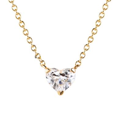 China Sparking Female Elegant Sign Heart Pendants Chain Choker Astrology 18K Gold Women Gift Jewelry Diamond Necklaces for sale