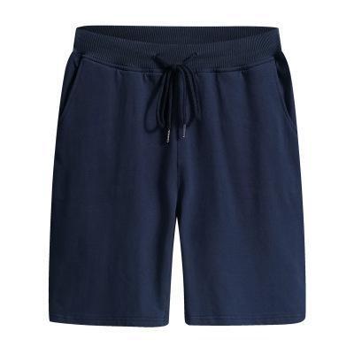 China blue Men'S Athletic Clothing 180g Rib Waist French Terry Cotton Shorts with rope for sale