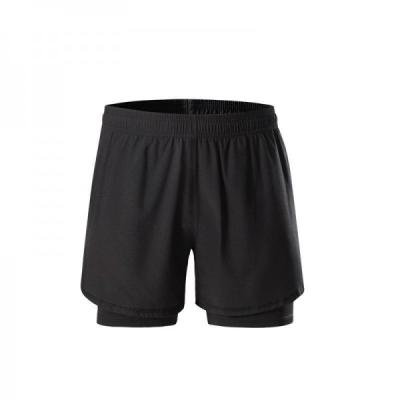 China durable 90% Polyester Men'S Athletic Clothing Tight Fitting Gym Shorts With Lining for sale