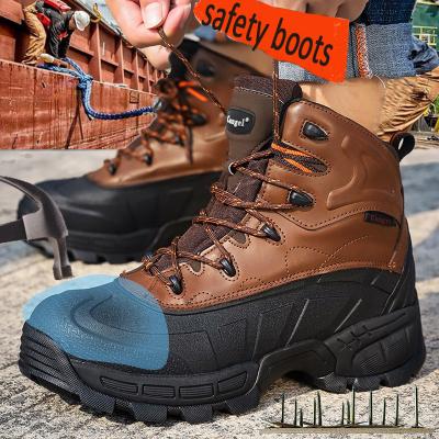 China Breathable Waterproof Steel Toe Men Safety Shoes Leather Work Shoes Sensational Anti-Puncture Safety Shoes for sale