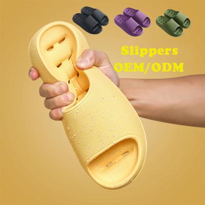 China Fashion Trend Shower Slide Thick Mute Silent Sandals Non Slip Super Soft Unique EVA Beach Slippers Bathroom Slippers Indoor Summer for sale