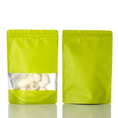 China Recyclable Food Packaging Pouch Bag Eco - Friendly Coffee Bags Colorful Resealable Ziplock Bags Transparent Window for sale