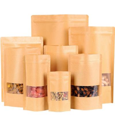 China Moisture Proof Cheap Price Food Grade Spices Packaging Bag Kraft Paper Window Bag for sale