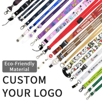 China High Tech Durable Leather Neck Lanyard Luxury Nylon Teacher Lanyard Key Chains for sale