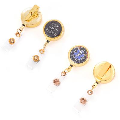 China Custom Nurse Badge Eco-Friendly Cute Vertical Embroidery Design Customnurse Retractable Reel Pull Tooth Reels for sale