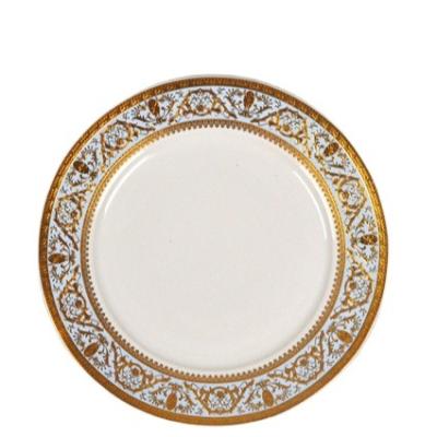 China Sustainable New 6 Inch Bone China Model With Gold Edge Can Be Set Customized Ceramic Plate for sale