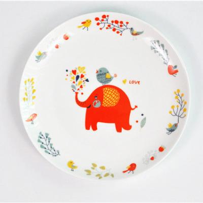 China Stocked sell high quality design cute children's environmental protection ceramic elephant dish for sale