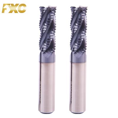 China OEM Metal Work Tool CNC Roughing MillIing 4 Flutes Custom Carbide Rough End Mill For Aluminum for sale