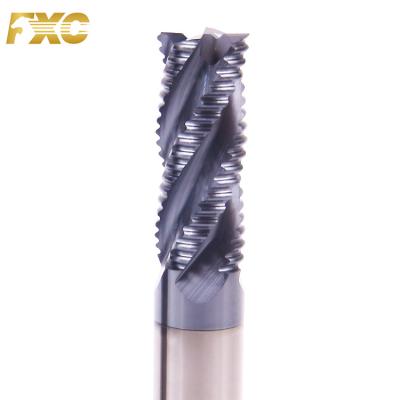 China Professional High Speed ​​Steel End Mills 4 Flute Metal Work Tool Big Size Carbide Roughing Milling Cutter For Aluminum for sale