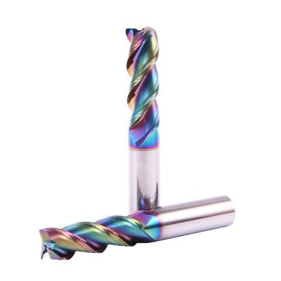 China Metal Work Tool DLC Coating End Mill HRC60 Carbide End Mill For Aluminum With DLC Coating for sale